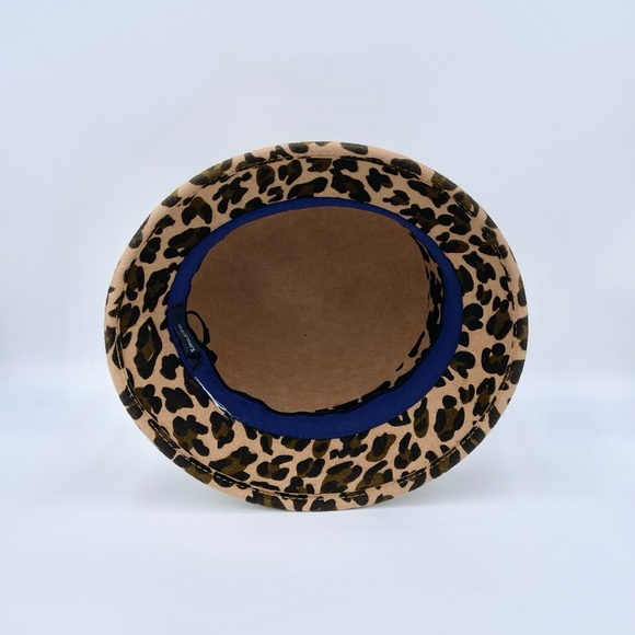 Karen Kane Leopard Print Wool Felt Cloche Flapper Gatsby Hat Women’s OSFM - Picture 7 of 9